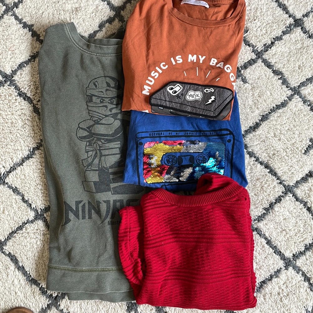 Mixed lot of 4 boy long sleeves top size 8-10yrs
